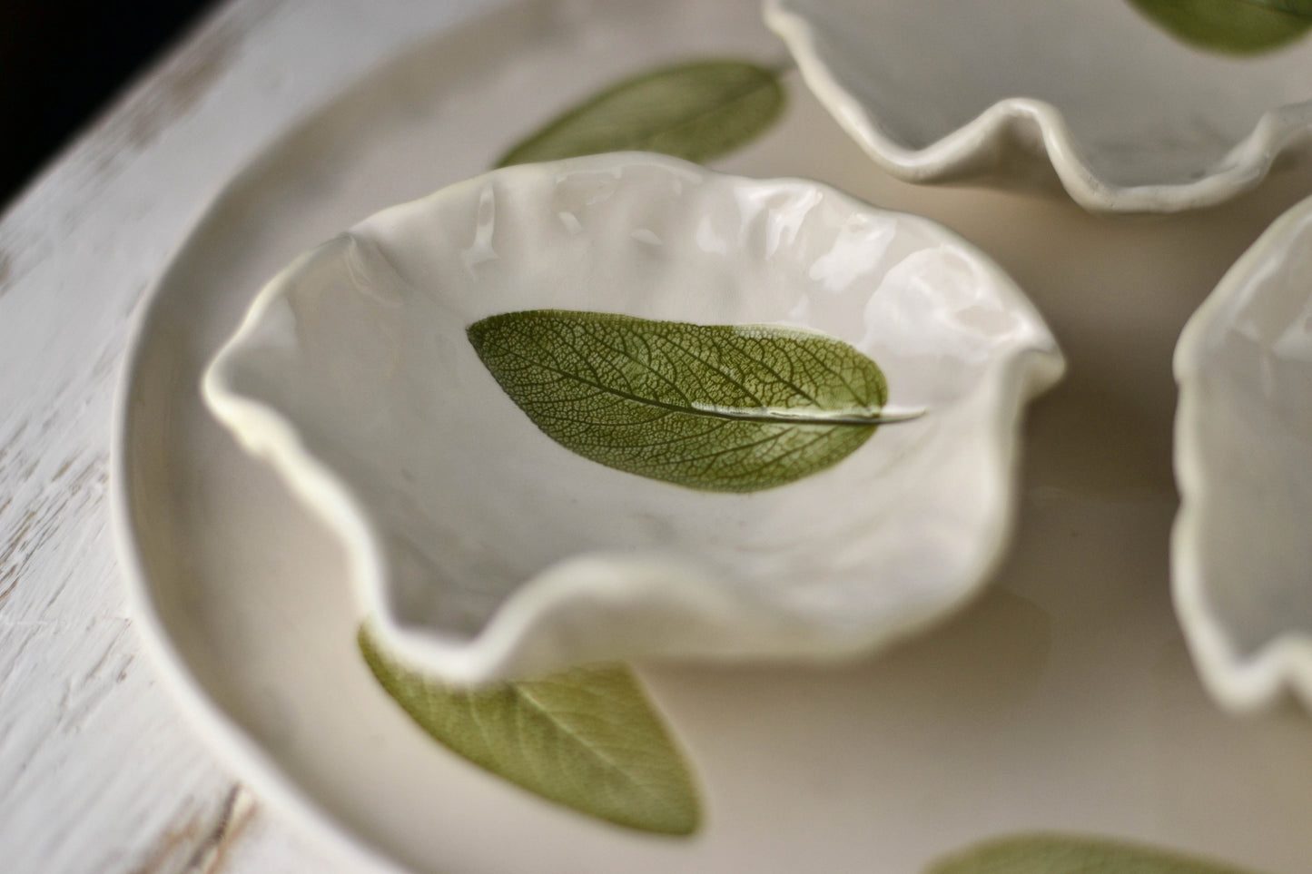 set con tre ciotole in ceramica fatto a mano